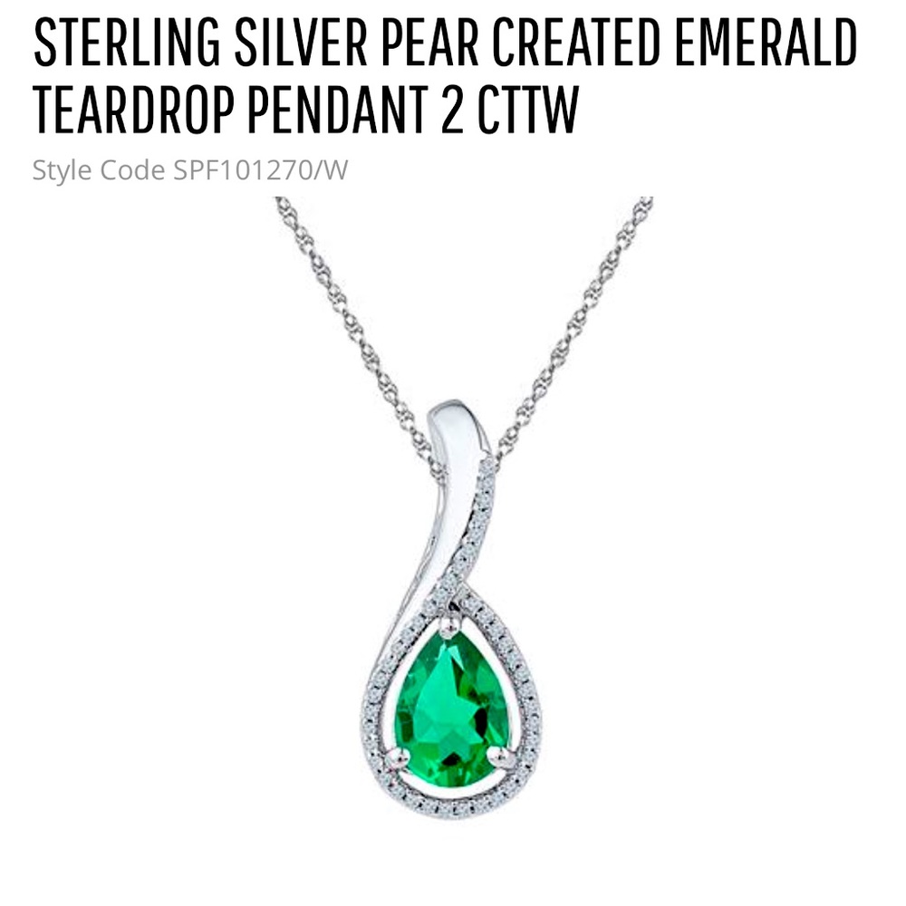 Real diamond pendant with certified emerald best gift not cz free appraisal